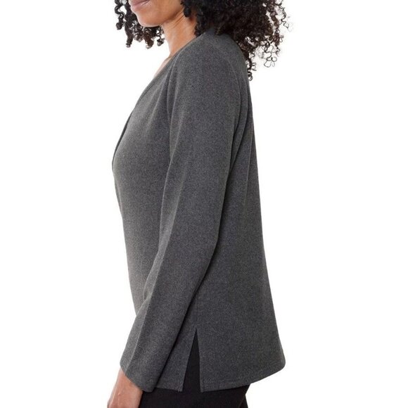 Mario Serrani Italy Women's Pullover Sweater Shirt Long Sleeve (Gray, X-Large) - Picture 5 of 6